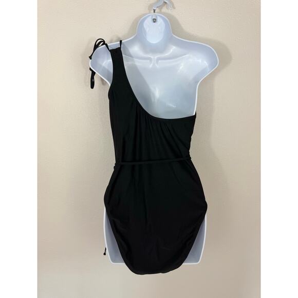 Good American One-Shoulder Black Swimsuit NWT Size 4 (Fits 14) - Picture 6 of 9